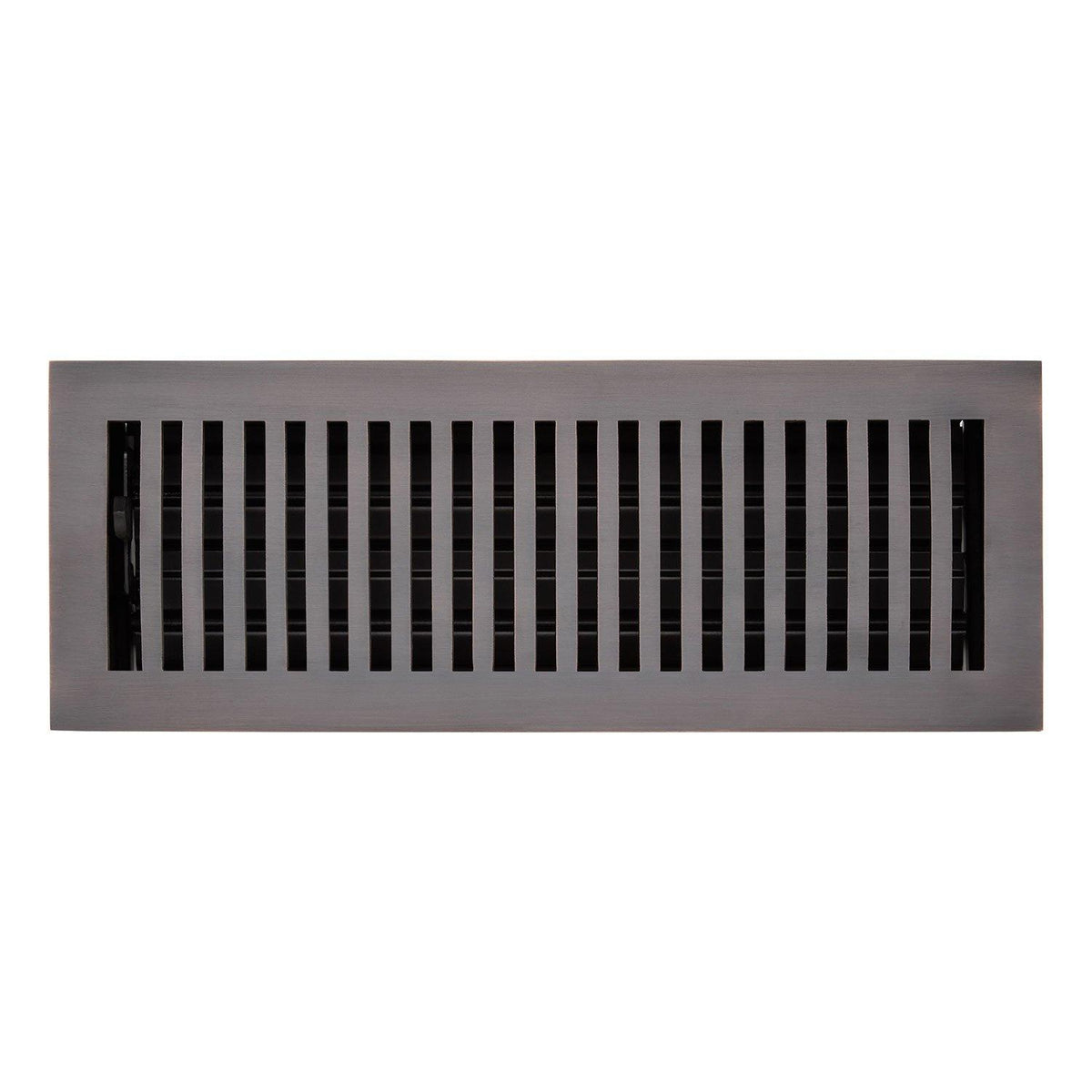 Modern Solid Brass Floor/Wall Register - Oil Rubbed Bronze - 4" X 1 4" (5-1/4" x 15-5/16" Overall)