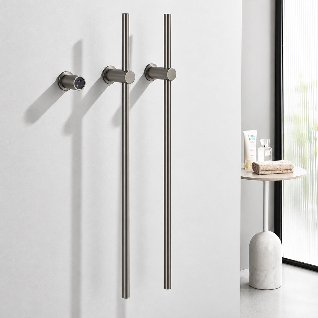 Wall-Mounted Electric Towel Warmer, Hardwired Heated Towel Rack, 110 V