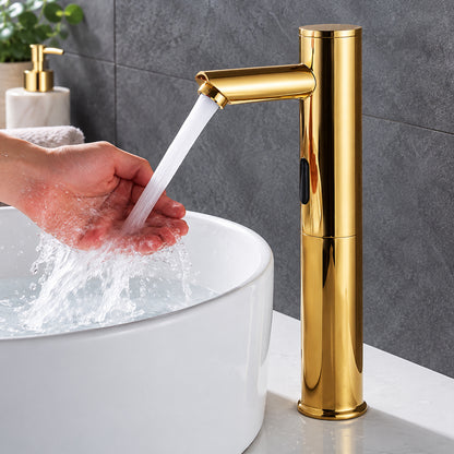 Touchless Bathroom Faucet for Vessel Sink with Hot and Cold Mixing Valve