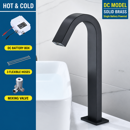 Touchless Bathroom Sink Faucet, Automatic Sensor Faucet with Hot and Cold Water
