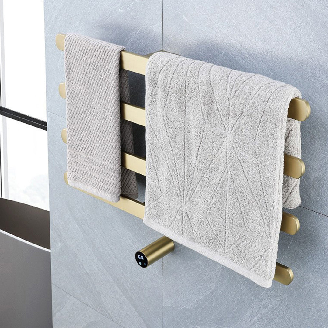 Electric Heated Towel Rack, Wall Mounted Hardwired Towel Warmer with WiFi