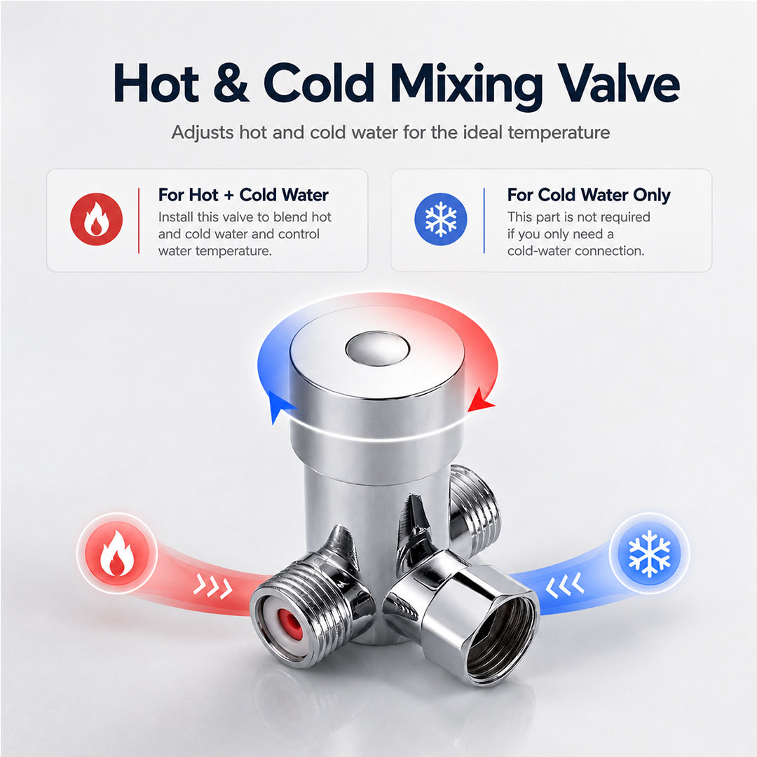 Touchless Bathroom Sink Faucet, Automatic Sensor Faucet with Hot and Cold Water