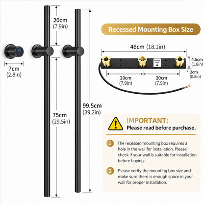Wall-Mounted Electric Towel Warmer, Hardwired Heated Towel Rack, 110 V