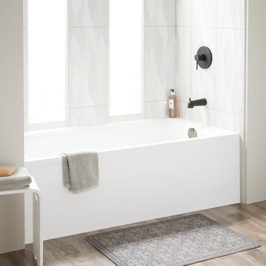 60" x 32" Acrylic Alcove Soaking Tub - White