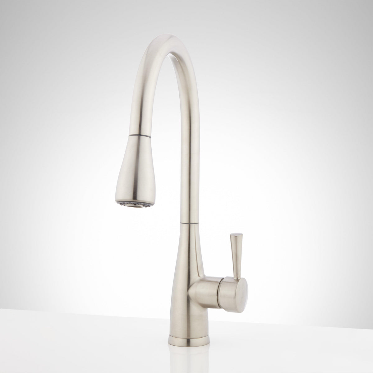 Single-Hole Pull-Down Kitchen Faucet - Stainless Steel