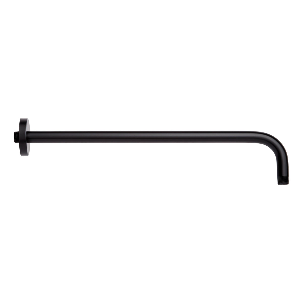 18" Wall-Mount Rain Shower Arm and Flange - Matte Black
