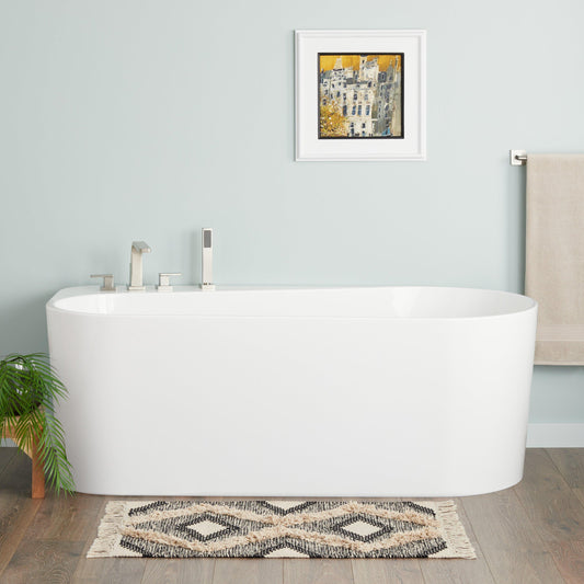 66" Freestanding Acrylic Tub with Deck