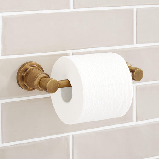 Toilet Paper Holder - Aged Brass