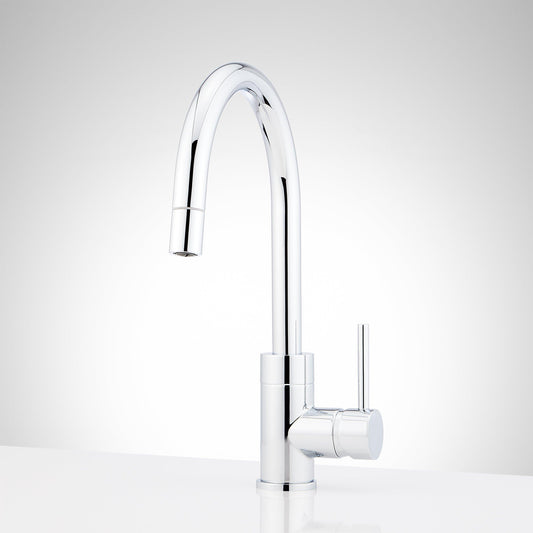 Single-Hole Pull Down Bar Faucet - Chrome