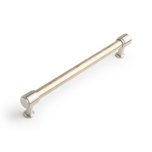 6-5/16" Textured Cabinet Pull - Golden Champagne/Satin Nickel