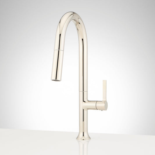 Single-Hole Pull-Down Kitchen Faucet - Polished Nickel