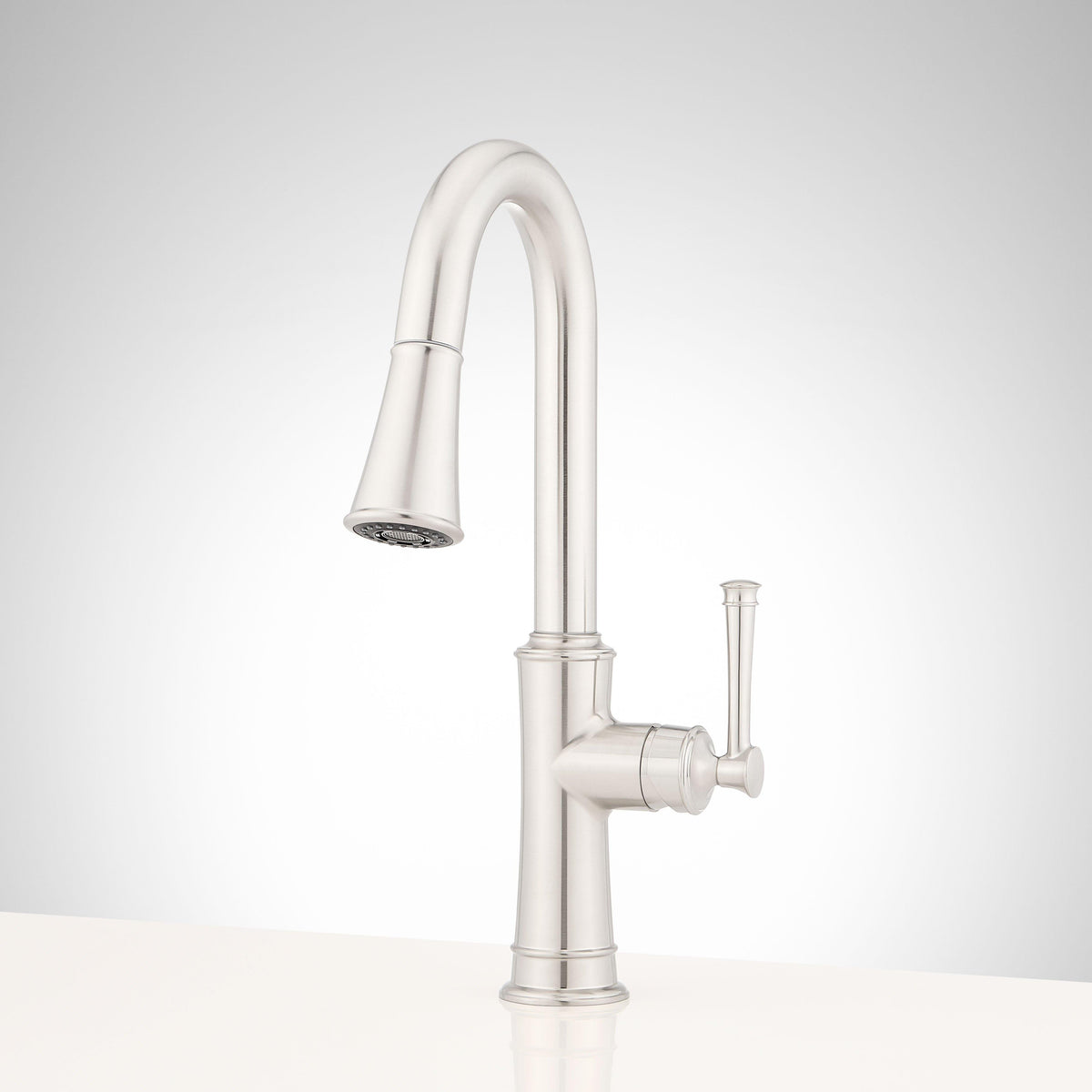 Single-Hole Pull-Down Bar Faucet - Stainless Steel