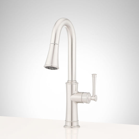 Single-Hole Pull-Down Bar Faucet - Stainless Steel