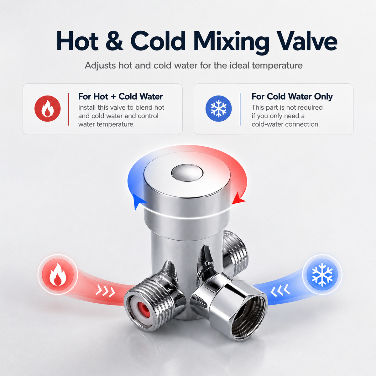 Touchless Bathroom Faucet for Vessel Sink with Hot and Cold Mixing Valve
