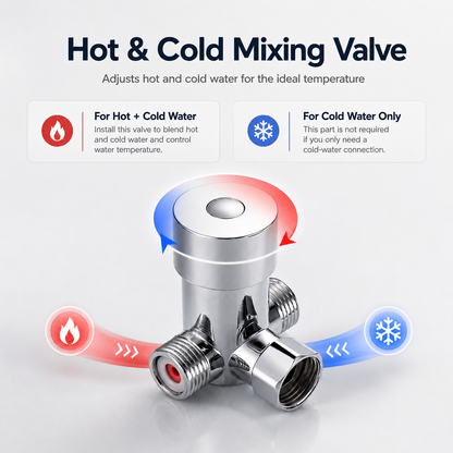 Touchless Bathroom Faucet for Vessel Sink with Hot and Cold Mixing Valve