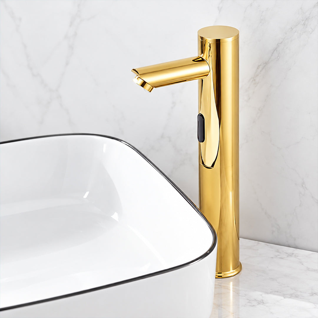 Touchless Bathroom Faucet for Vessel Sink with Hot and Cold Mixing Valve