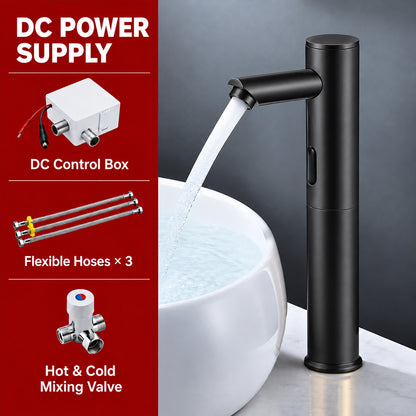 Touchless Bathroom Faucet for Vessel Sink with Hot and Cold Mixing Valve
