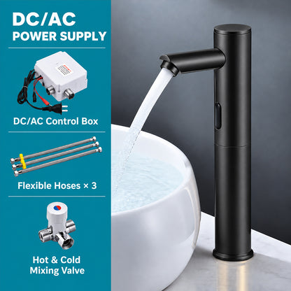 Touchless Bathroom Faucet for Vessel Sink with Hot and Cold Mixing Valve