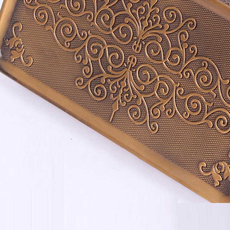 Decorative Toilet Paper Holder with Shelf - Antique Brass Finish